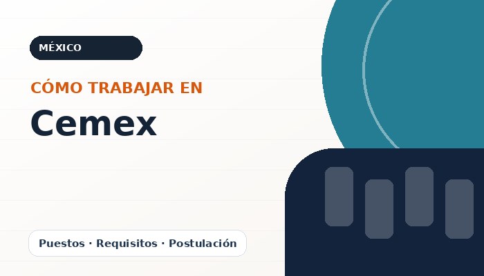 Imagen editorial ilustrativa de Cemex, guía de empleo CareerPort