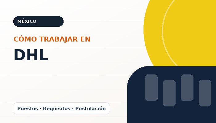 Imagen editorial ilustrativa de DHL, guía de empleo CareerPort