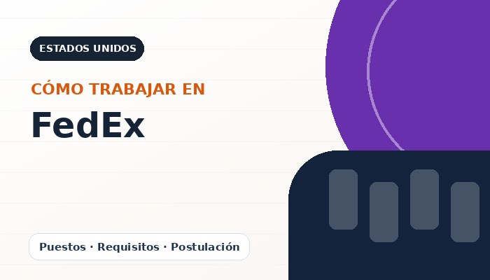 Imagen editorial ilustrativa de FedEx, guía de empleo CareerPort