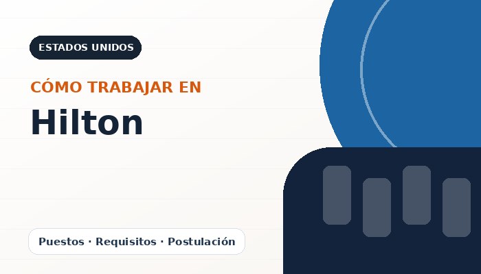 Imagen editorial ilustrativa de Hilton, guía de empleo CareerPort