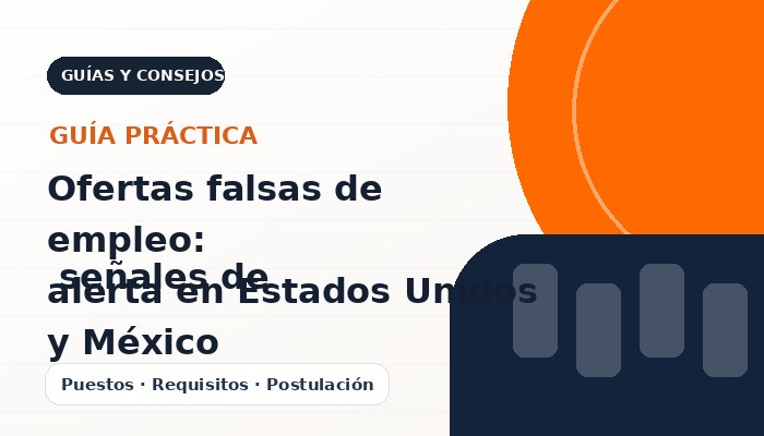 Imagen editorial ilustrativa de Ofertas falsas de empleo: señales de alerta en Estados Unidos y México, guía de empleo CareerPort
